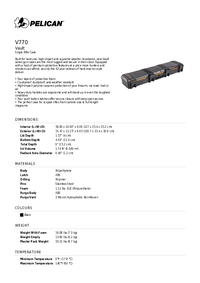 Thumbnail of document Data Sheet - V770 Vault Single Rifle Case